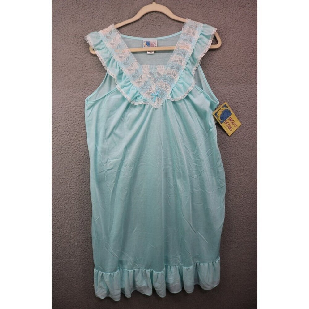 Dreamy Details Vintage Embroidered Lace Nightgown-Size Large-New with Tags